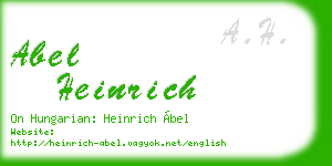 abel heinrich business card